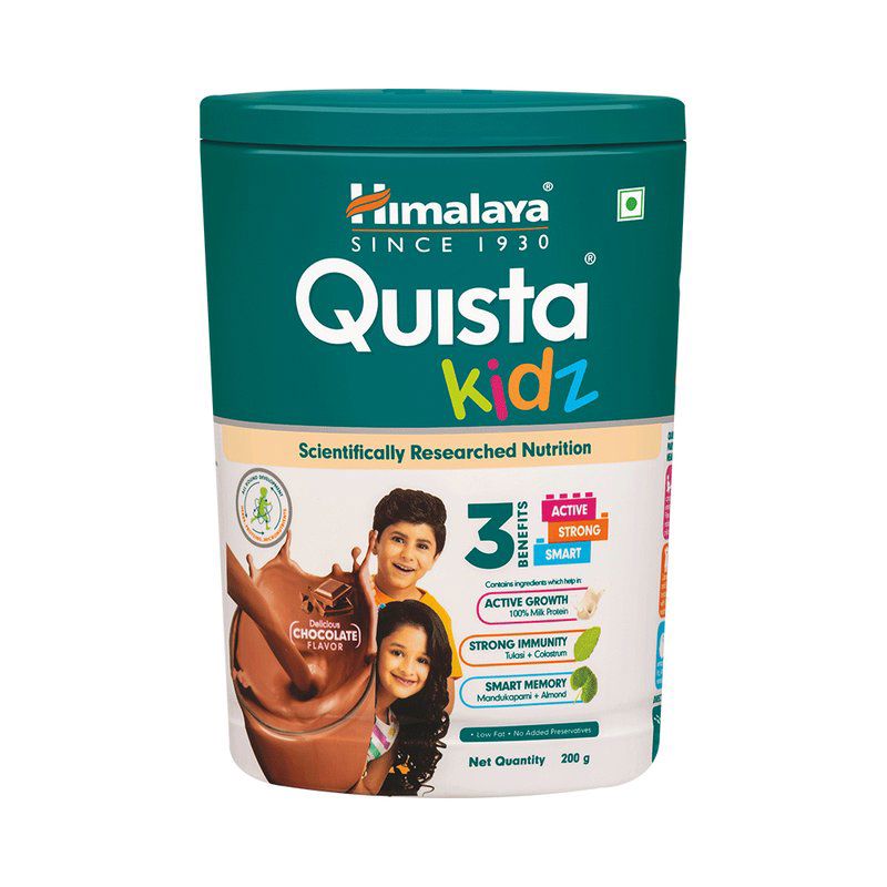 Himalaya Quista Kidz for Growth, Immunity, Memory & Nutrition - Flavour Chocolate (jar of 200 gm Powder)