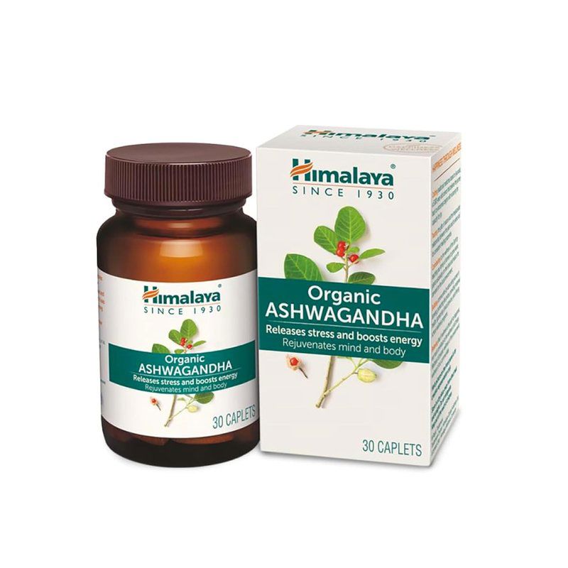 Himalaya Organic Ashwagandha 670mg Caplets (bottle of 60 caplets)