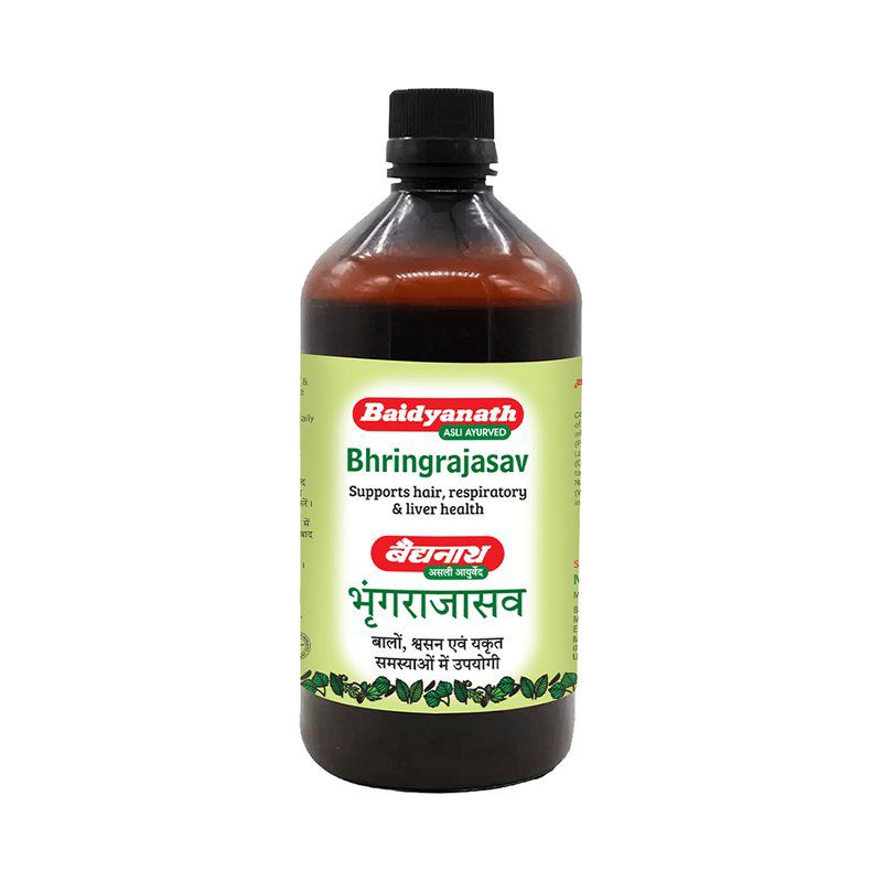 Baidyanath Bhringrajasav - Ayurvedic Hair Tonic for Hair Fall (bottle of 450 ml Liquid)