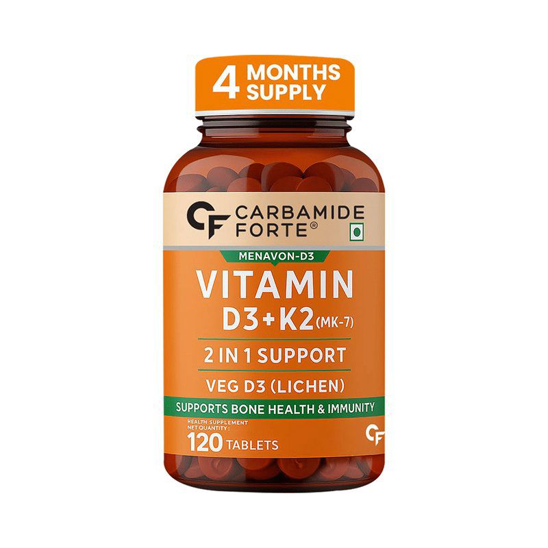 Carbamide Forte Vitamin D3 + K2 Tablet (bottle of 120 tablets)