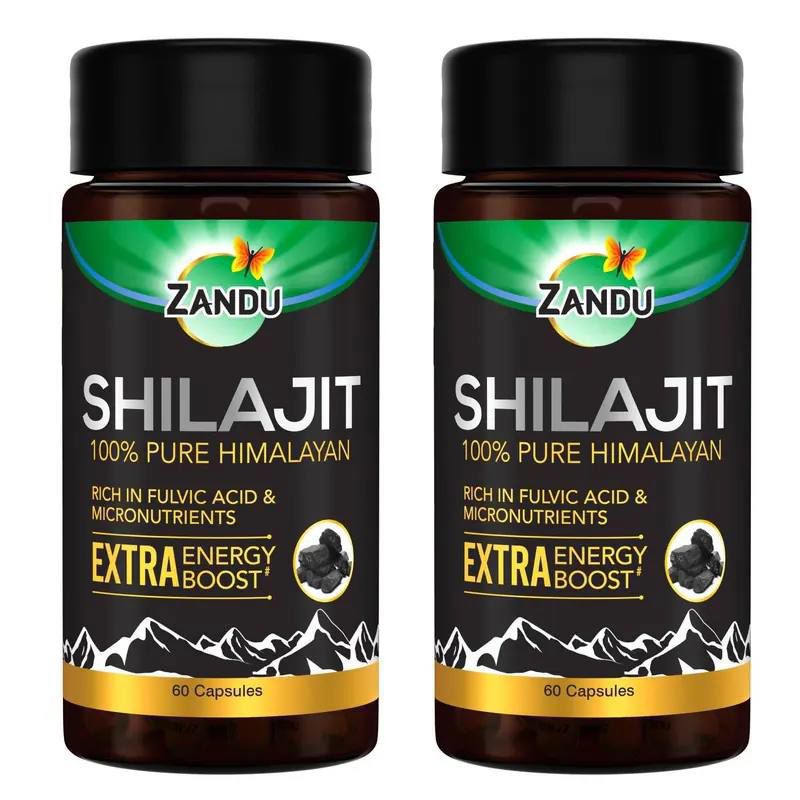 100% Pure Himalayan Shilajit Energy Capsules 60 N Caps x 1U
