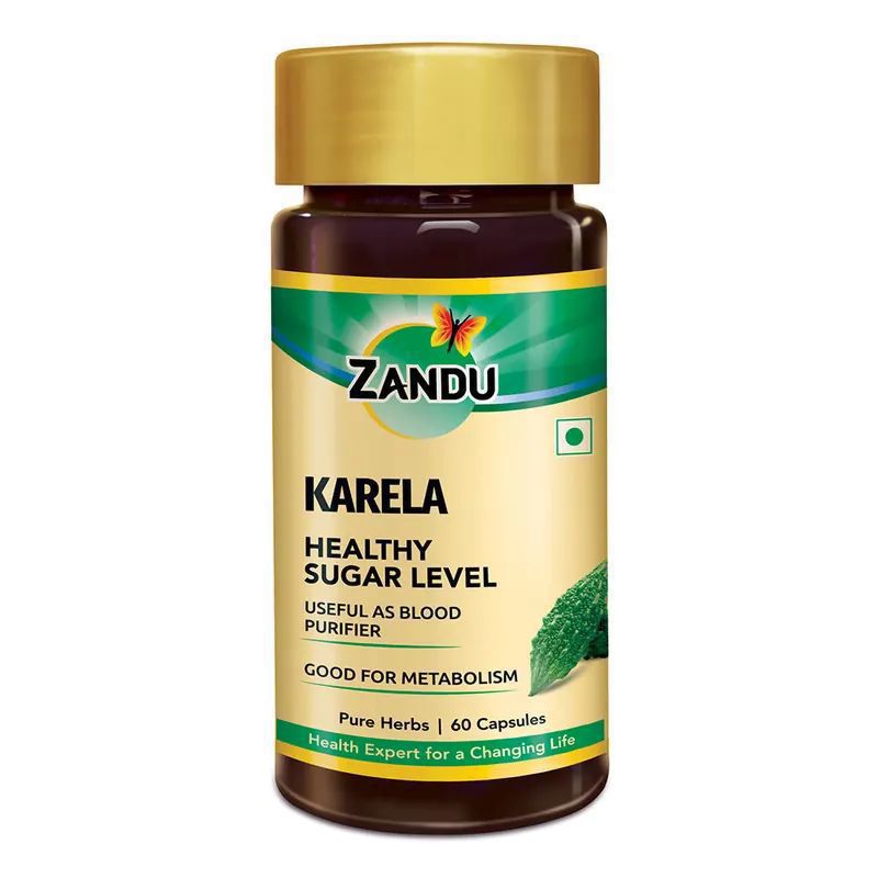 Karela Capsules for Blood Sugar Control & Blood Purification (60 Caps)
