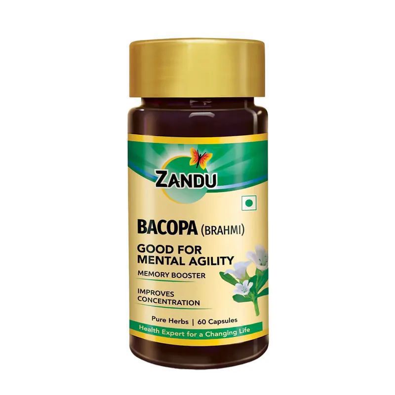 Zandu Brahmi (Bacopa) Capsules 60 N Caps