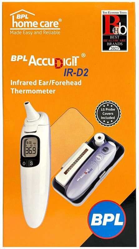 BPL Medical Technologies Accudigit IR-D2 Infrared Ear/Forehead Thermometer White (box of 1 unit)