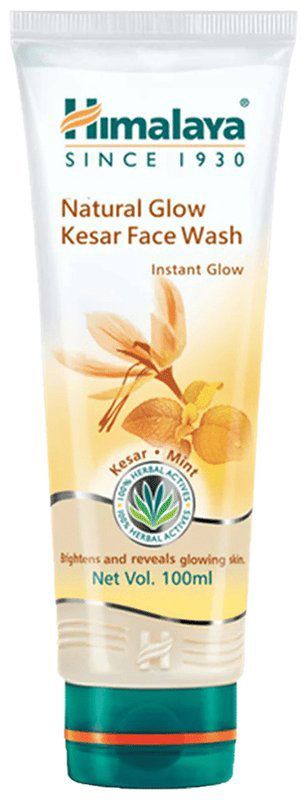 Himalaya Natural Glow Kesar Face Wash (tube of 100 ml face wash)