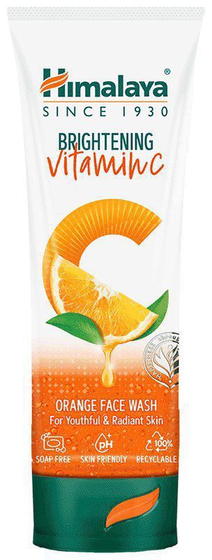 Himalaya Brightening Vitamin C Face Wash Orange (tube of 100 ml face wash)