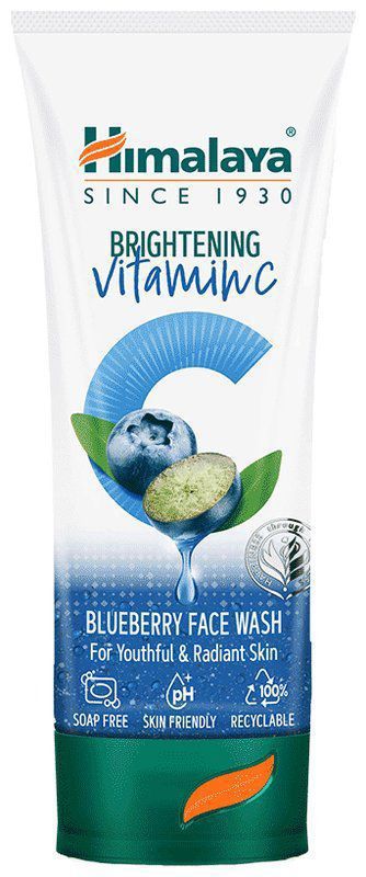 Himalaya Brightening Vitamin C Face Wash Blueberry (tube of 50 ml face wash)