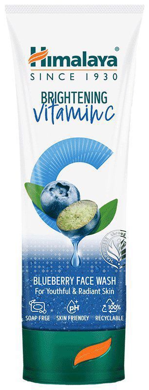 Himalaya Brightening Vitamin C Face Wash Blueberry (tube of 100 ml face wash)