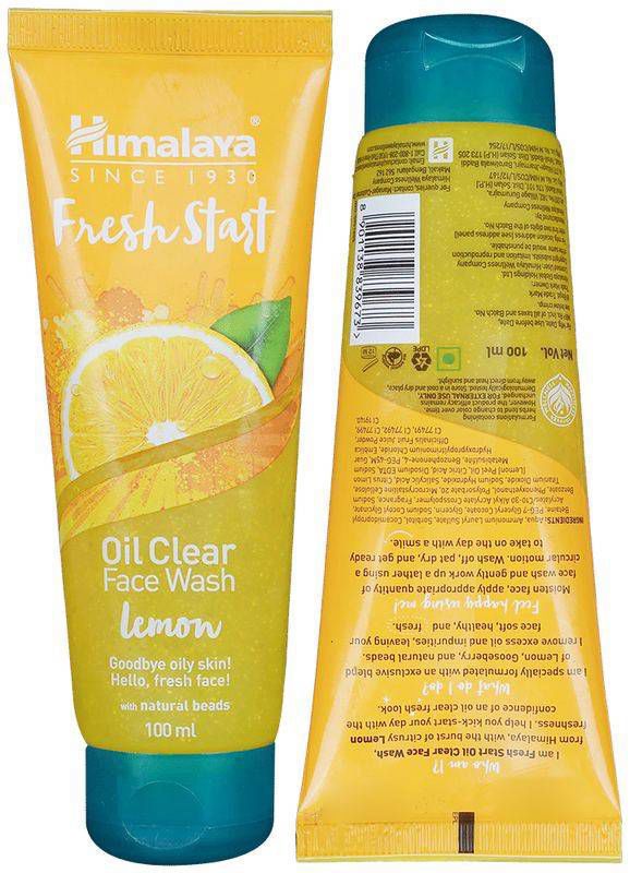 Himalaya Personal Care Fresh Start Oil Clear Lemon Face Wash (tube of 100 ml face wash)
