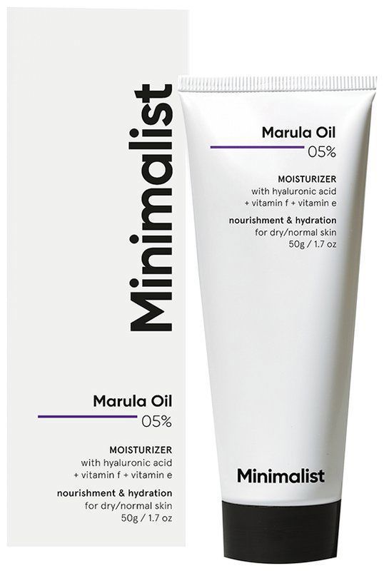 Minimalist 05% Marula Oil Moisturizer - For Dry/Normal Skin (tube of 50 gm moisturiser)