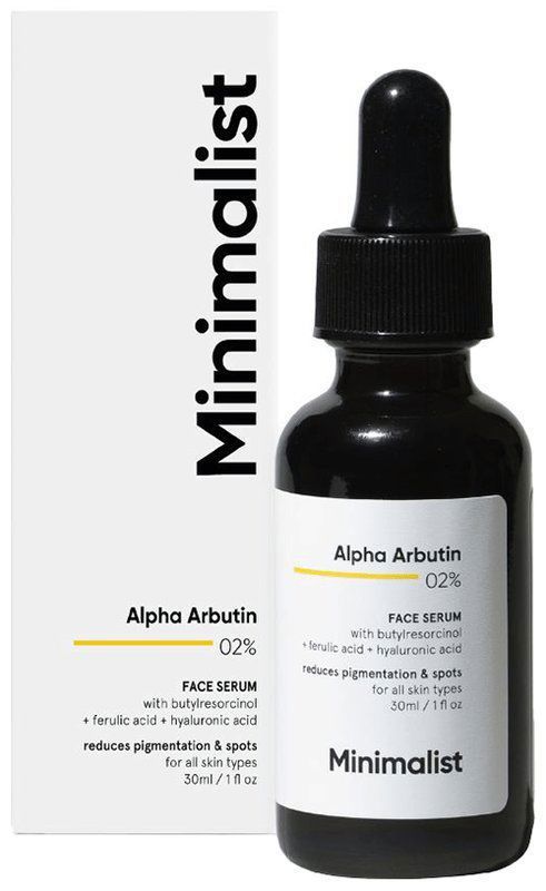 Minimalist 02% Alpha Arbutin Face Serum - Fights Pigmentation and Dark Spots (bottle of 30 ml serum)