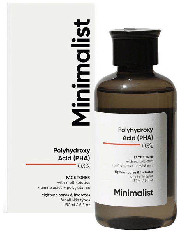 Minimalist 03% PHA Face Toner - Tightens Pores and Exfoliates Skin (bottle of 150 ml toner)