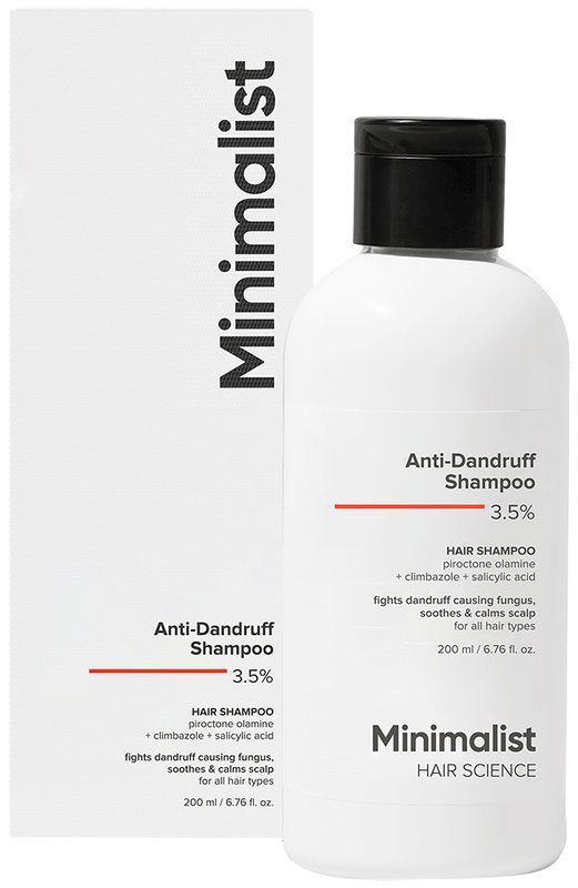 Minimalist Anti-Dandruff Shampoo 3.5% (pump bottle of 200 ml shampoo)