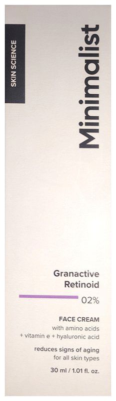 Minimalist 02% Granactive Retinoid Anti-Ageing Face Cream (pump bottle of 30 ml cream)