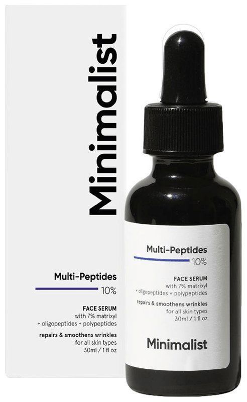 Minimalist 10% Multi-Peptide Face Serum - Repairs Wrinkles (bottle of 30 ml serum)