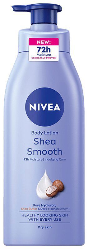 Nivea Shea Smooth Body Lotion for Dry Skin (pump bottle of 400 ml lotion)