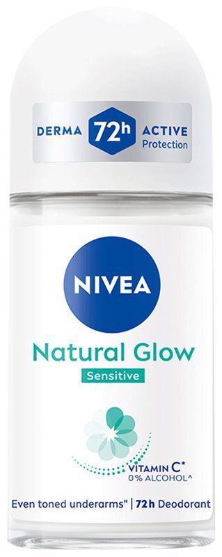 Nivea Women Deodorant Roll On Natural Glow Sensitive (roll-on bottle of 50 ml gel)