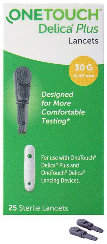 OneTouch Delica Plus Lancets (Only Lancets) 30G (box of 25 lancets)