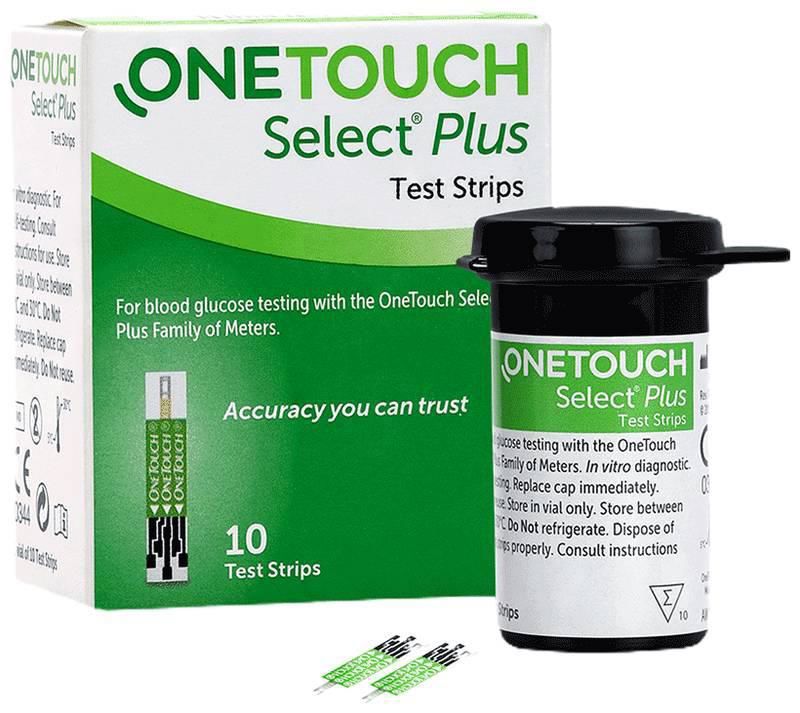 OneTouch Select Plus Test Strip (Only Strips) Green (box of 10 test strips)