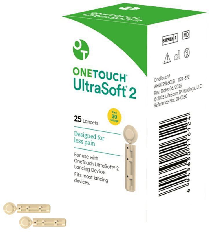 OneTouch UltraSoft 2 Lancets (box of 25 lancets)