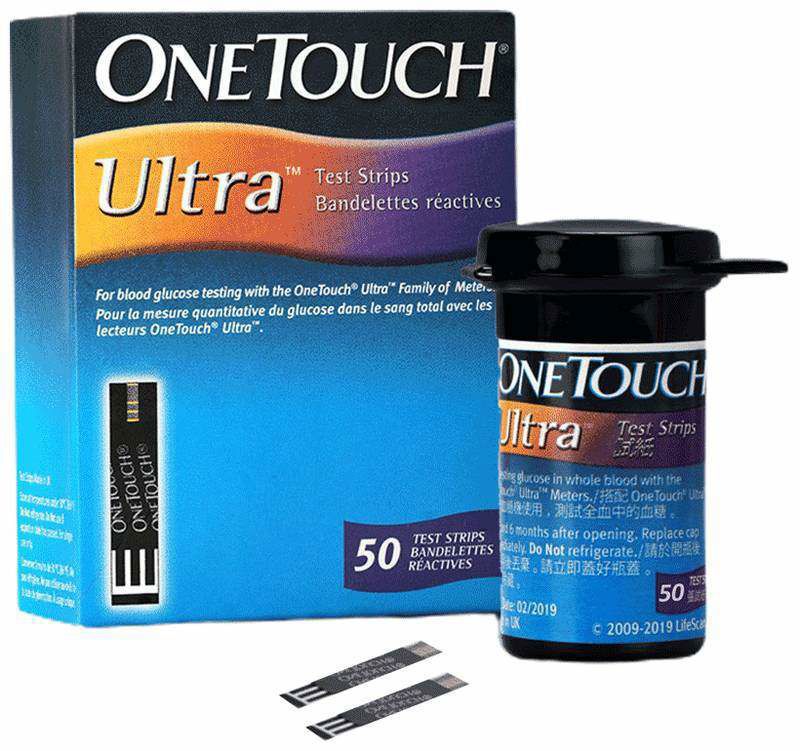 OneTouch Ultra Test Strip (Only Strips) - Diabetes Monitoring Devices (box of 50 test strips)