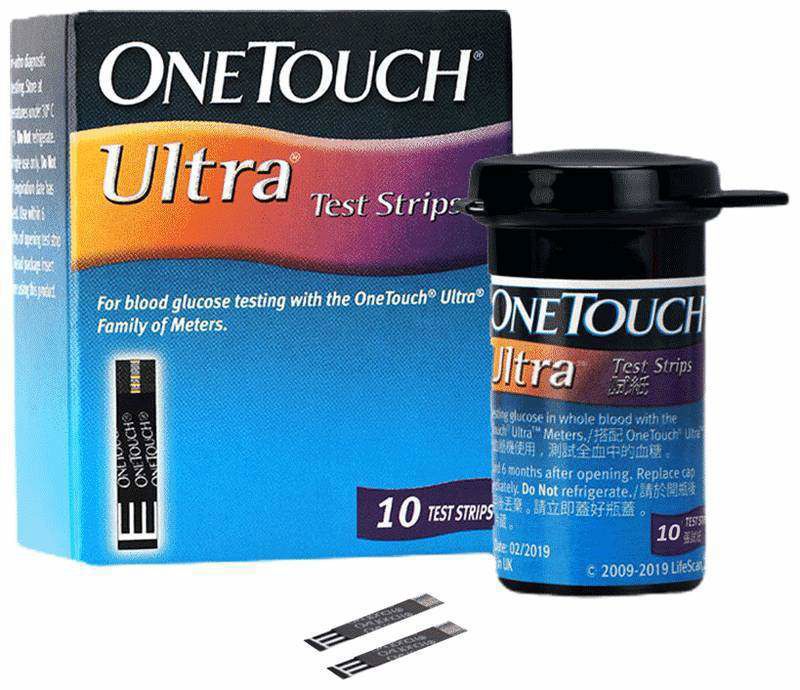OneTouch Ultra Test Strip (Only Strips) - Diabetes Monitoring Devices (box of 10 test strips)