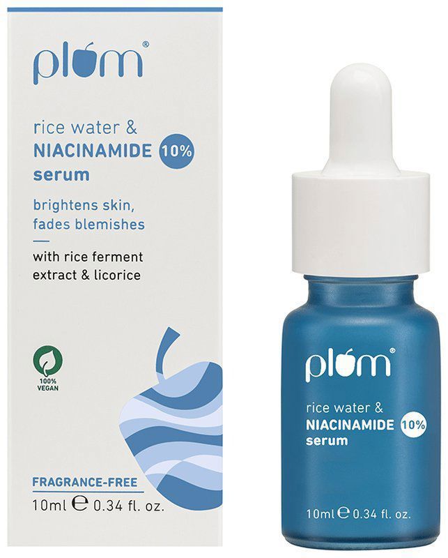 Plum Rice Water & 10% Niacinamide Serum (bottle of 10 ml serum)