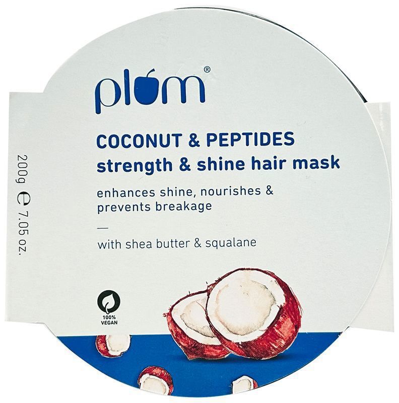Plum Coconut & Peptides Strength & Shine Hair Mask Shea Butter & Squalene (jar of 200 gm hair mask)