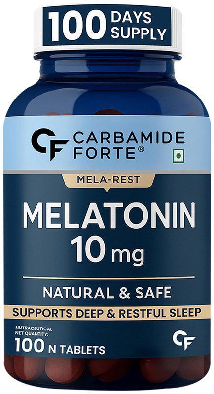 Carbamide Forte Melatonin 10mg Sleep Supplement Vegetarian Tablet (bottle of 100 tablets)