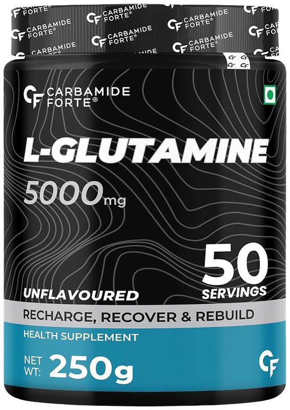 Carbamide Forte L-Glutamine Powder Unflavoured (jar of 250 gm powder)