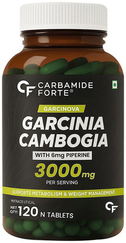 Carbamide Forte Garcinia Cambogia with Piperine for Metabolism & Weight Management - Tablet (bottle of 120 tablets)