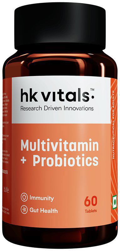 HK Vitals Multivitamin with Probiotics for Energy, Immunity & Gut Health - Tablet (bottle of 60 tablets)