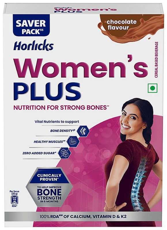 Horlicks Women's Plus Nutrition For Strong Bones Chocolate (box of 400 gm powder)