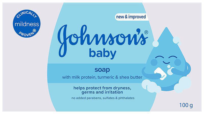 Johnson's Baby Soap with Naturally Derived Glycerin - Mild Soap (packet of 100 gm soap)