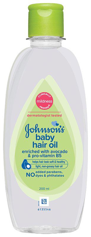Johnson's Baby Hair Oil (bottle of 200 ml oil)