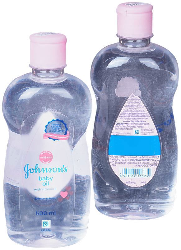 Johnson's Baby Oil with Vitamin E (bottle of 500 ml oil)
