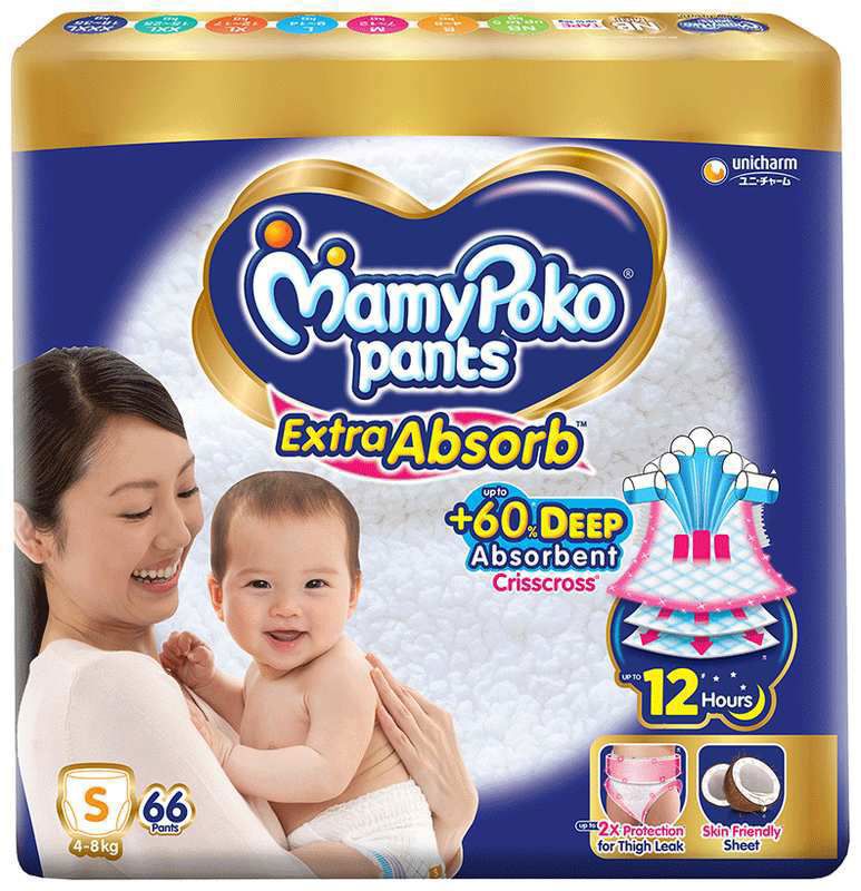 MamyPoko Pants Extra Absorb (66 Each) Small (packet of 1 pack)