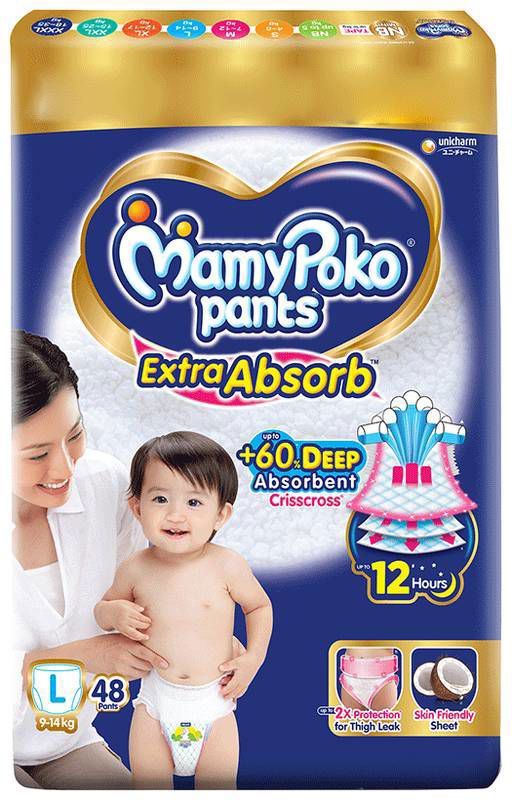 MamyPoko Pants Extra Absorb (48 Each) Large (packet of 1 pack)