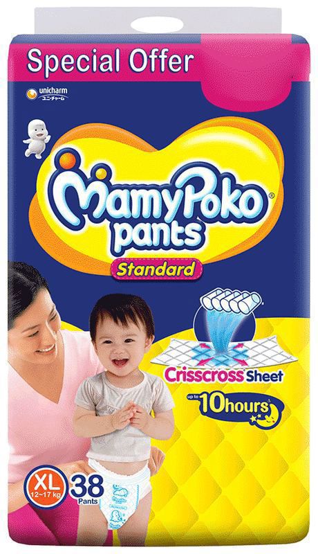 MamyPoko Pants Standard Diaper XL (packet of 38 diapers)