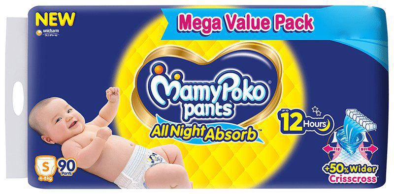 MamyPoko Pants All Night Absorb Small (packet of 90 diapers)