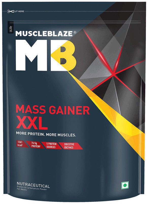 MuscleBlaze Mass Gainer XXL - Chocolate (packet of 2.2 lb powder)