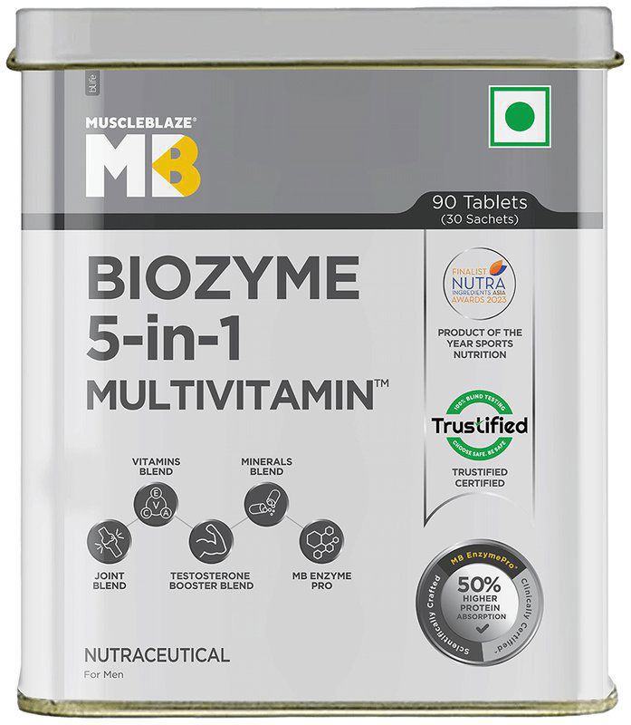 MuscleBlaze Biozyme Daily Multivitamin Tablet (jar of 90 tablets)