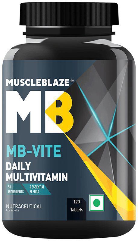 MuscleBlaze MB-Vite Daily Multivitamin Tablet (bottle of 120 tablets)