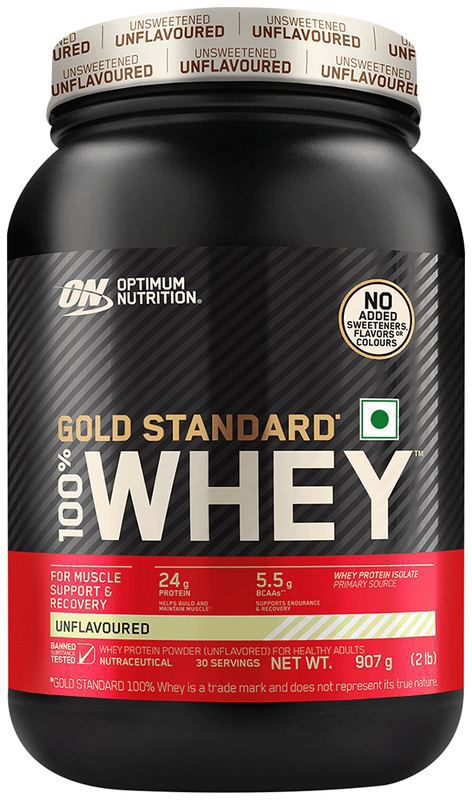 Optimum Nutrition Gold Standard 100% Whey Protein Isolate Unflavoured (jar of 907 gm powder)