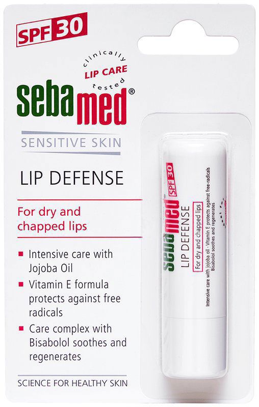 Sebamed Lip Defense with Jojoba Oil & Vitamin E - For Dry & Chapped Lips (tube of 4.8 gm balm)