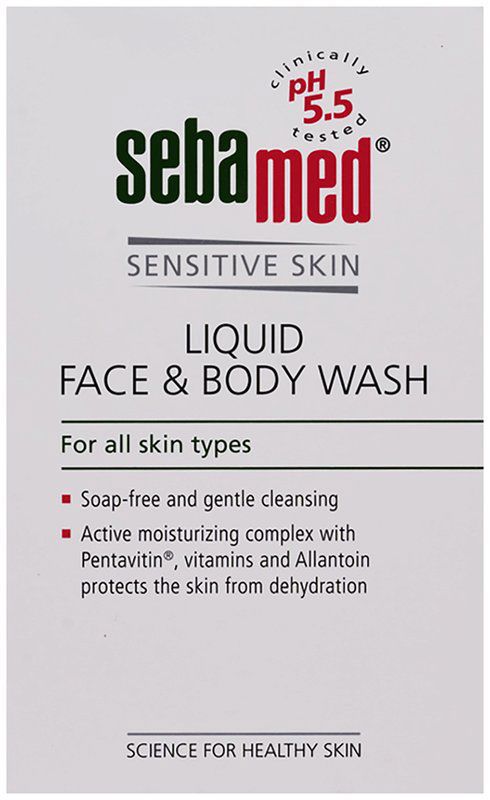 Sebamed Liquid Face & Body Wash with Allantoin - For Sensitive Skin (bottle of 200 ml body wash)