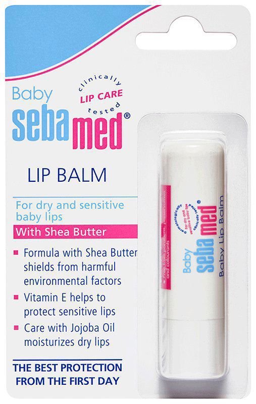 Sebamed Baby Lip Balm - Soft Baby Lips - With Shea butter, Jojoba Oil & Beeswax (packet of 4.8 gm balm)