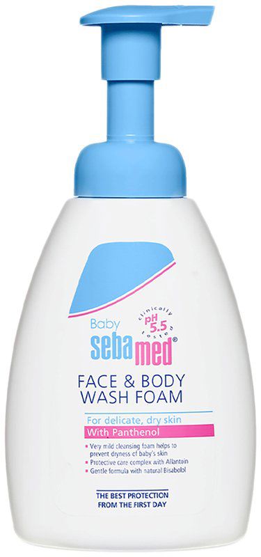 Sebamed Baby Face & Body Wash Foam - pH 5.5 - Ideal for Face & Body - For Delicate, Dry Skin (pump bottle of 400 ml body wash)