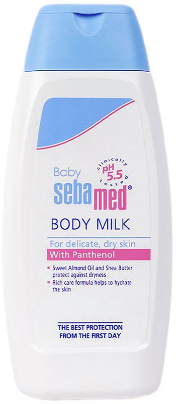 Sebamed Baby Body Milk Lotion - pH 5.5 - Ideal for Dry skin - Daily Moisturisation (bottle of 100 ml lotion)