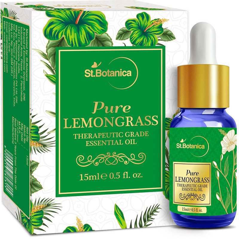 St.Botanica Lemongrass Pure Essential Oil (bottle of 15 ml oil)